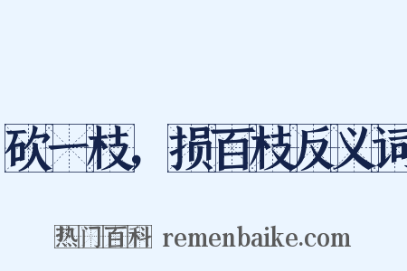 砍一枝，损百枝反义词是什么意思的图片